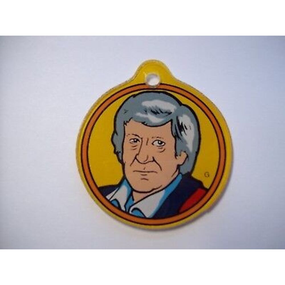 Doctor Who Pinball Machine Promo Plastic Keychain Jon Pertwee Bally 1992